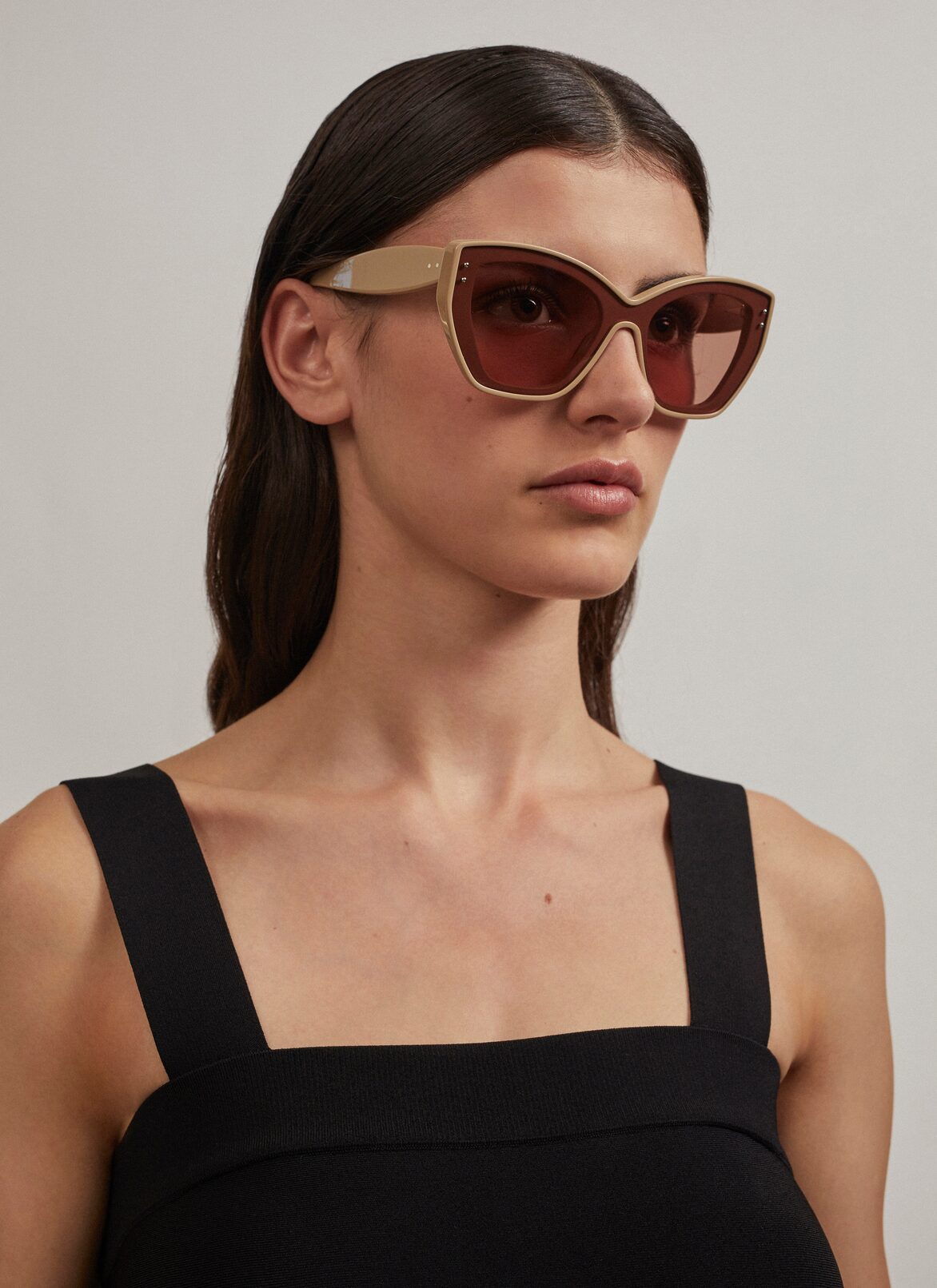 BEIGE SUNGLASSES ALAÏA BEIGE/BROWN BEIGE SUNGLASSES